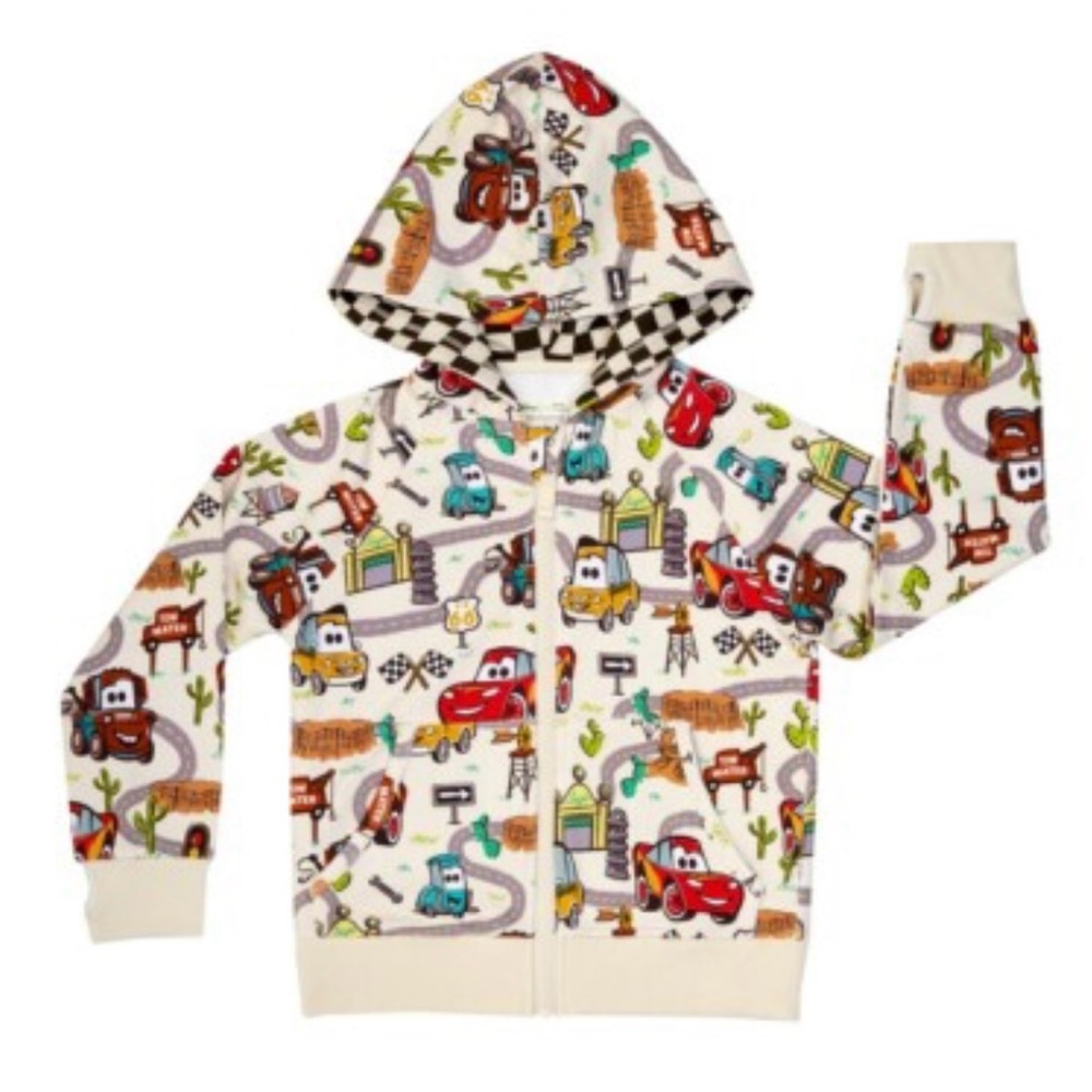 Little Sleepies Pixar Cars zip up bamboo sweatshirt